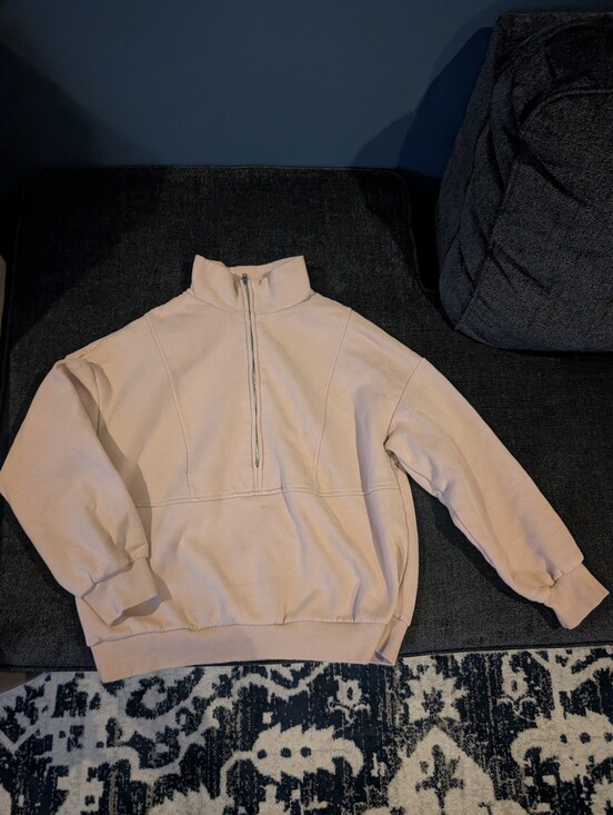 Tops - Women's Oversized Half Zip Sweatshirt